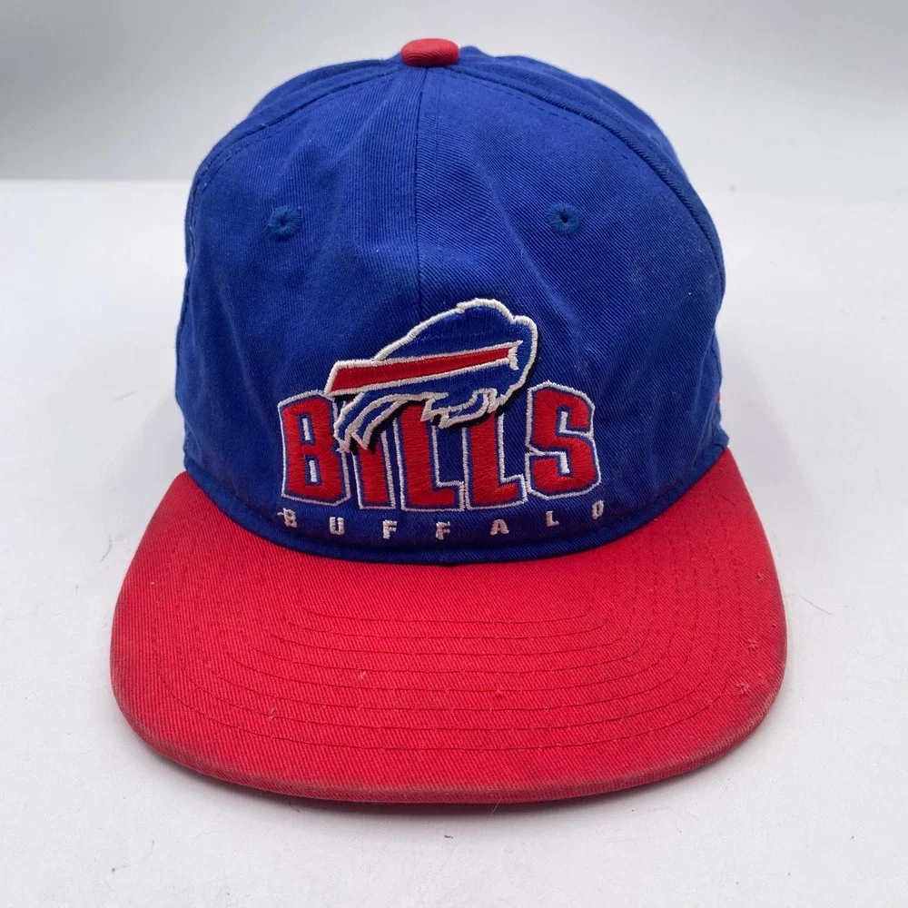BUFFALO BILLS NFL Team Apparel Snapback Hat Youth Blue Red Cotton Vintage Style